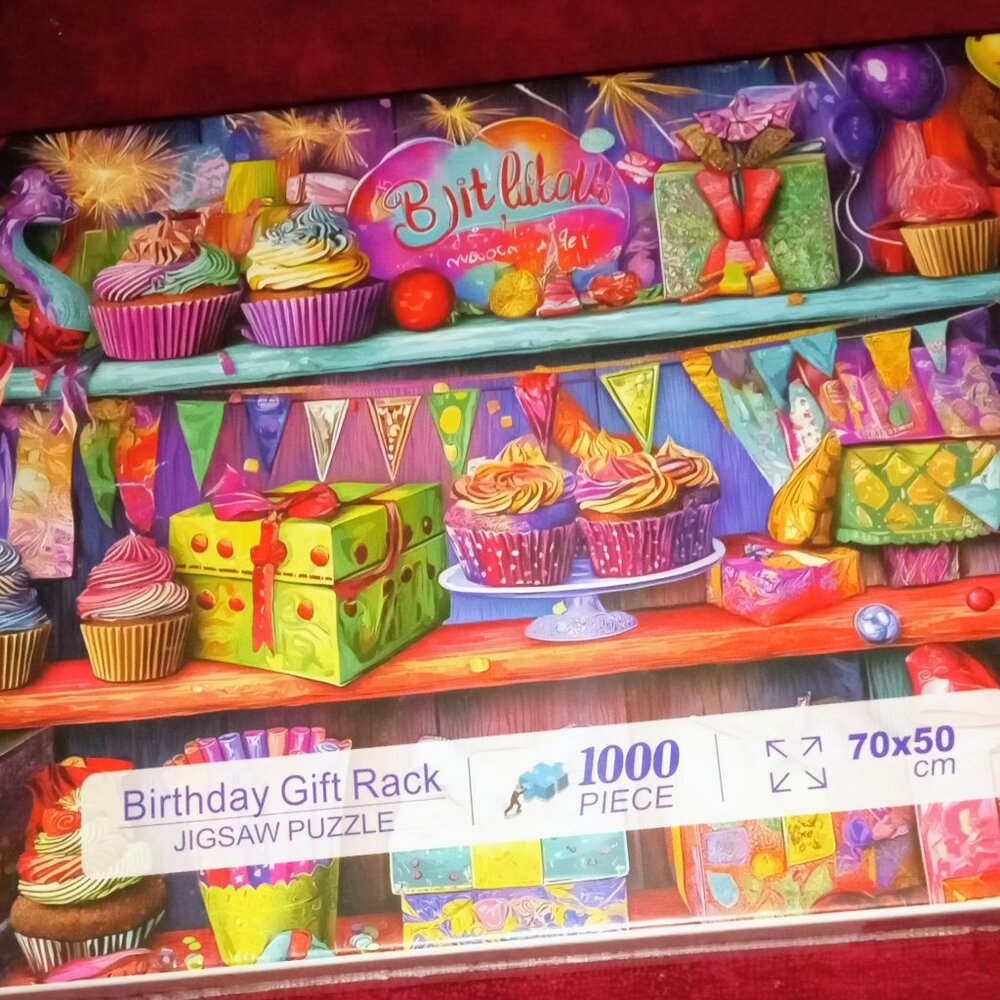 NEW, BIRTHDAY PARTY COLORFUL 1000 PIECE JIGSAW PUZZLE
